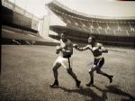 Ken Norton Signed Gigantic Photograph Chasing Ali at Yankee Stadium